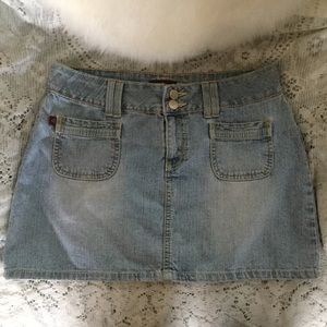 Jordache Lo-Rise Denim Skirt